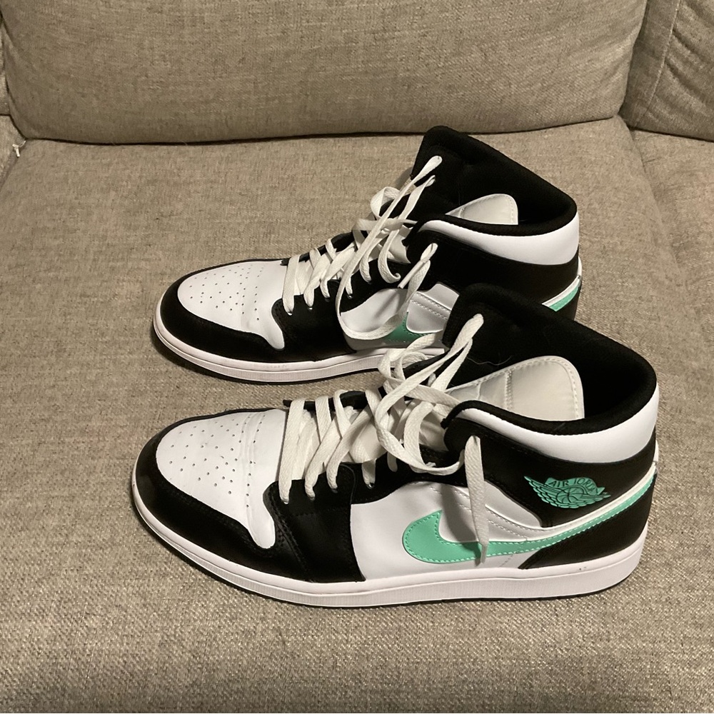 Nike Air Jordan High-Top Sneakers in Black and Teal
